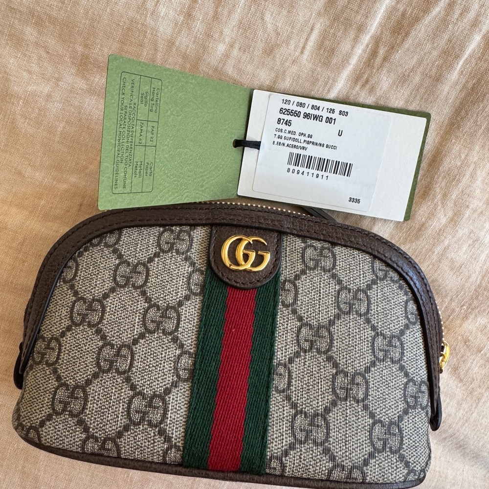 Gucci Ophidia GG Supreme Cosmetic Case Medium 625550 – Brand New with Tag